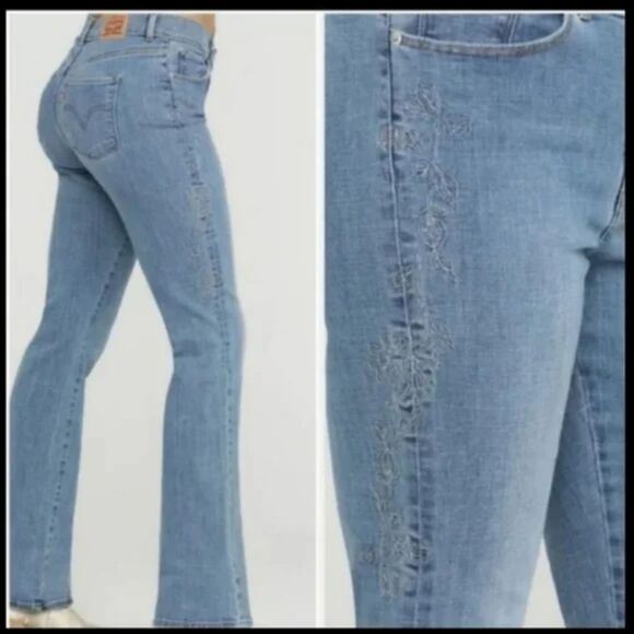 Levi's Classic Bootcut Embroidered Jeans 18 NWT - Picture 2 of 7